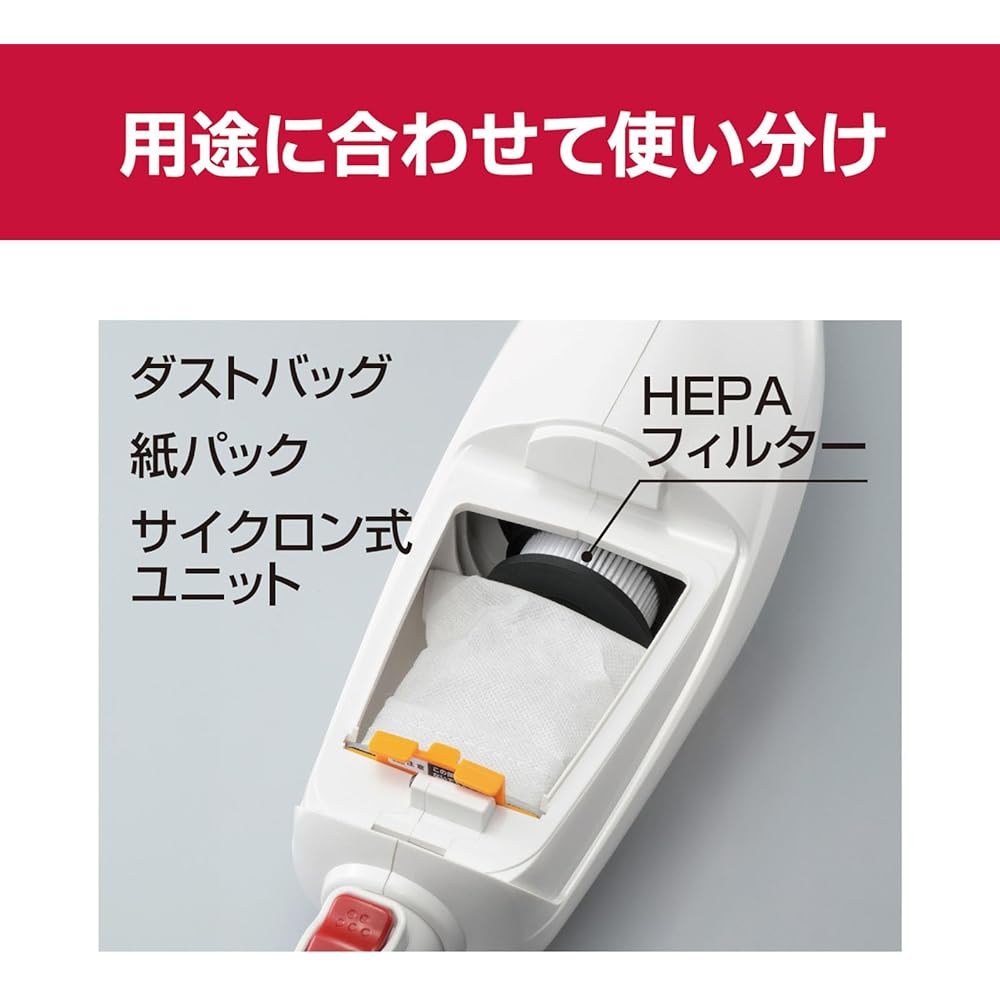 Kyocera Old Ryobi Pro Rechargeable Cleaner White Main Unit Only (Battery and Charger Sold Separately) DHC181 681659B [Catch fine dust with HEPA filter to clean exhaust] [High suction power of 100W & noise level 67dB Combines power and quietness]