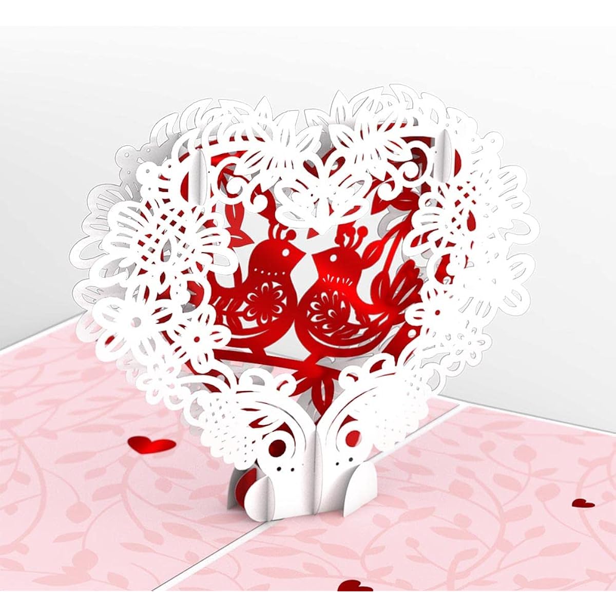 Lovepop Valentine's Day Love Birds Pop Up Cards - 5 x 7 Inch Romantic Valentine Cards for Her - 3D Pop Up Greeting Cards for Wife