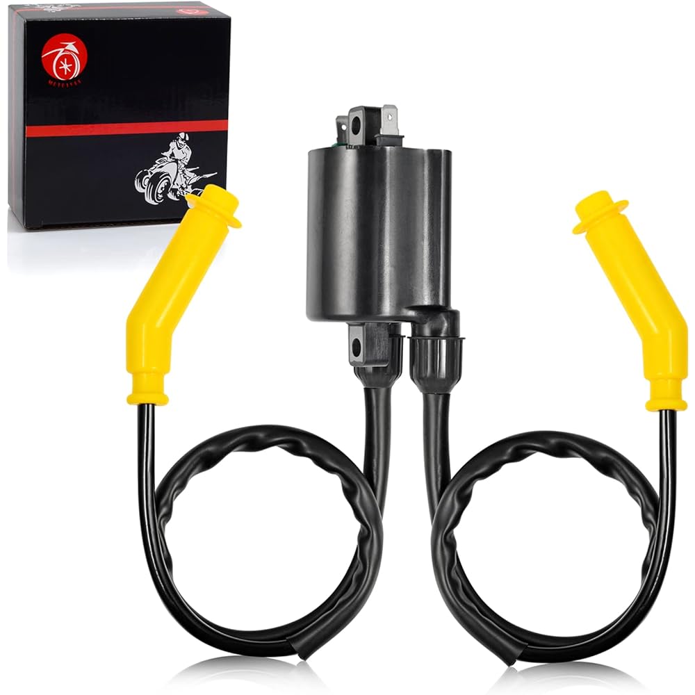 Ignition Coil & Spark Plug Wire Cap Compatible with Honda VTX 1300 VTX1300 R/T/S/C 2004-2009 VT 1300 VT1300 CT/CRA/CR/CX/CXA/CTA/CSA/CS 2010-2020 30700-MEA-671 30510 -MM8-0-0 03 30510-MCC-003