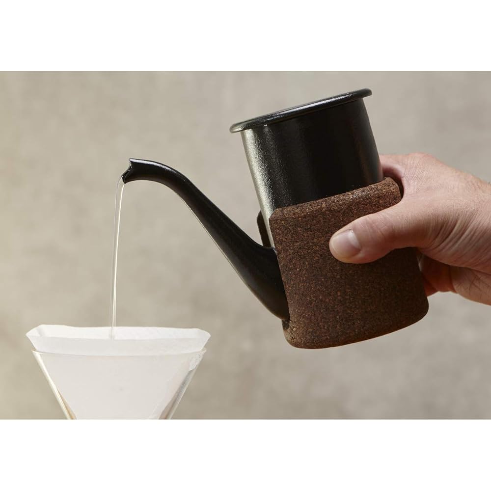 cupPot Hand Drop Type Enamel Pot Brown (Peppermint Blue)