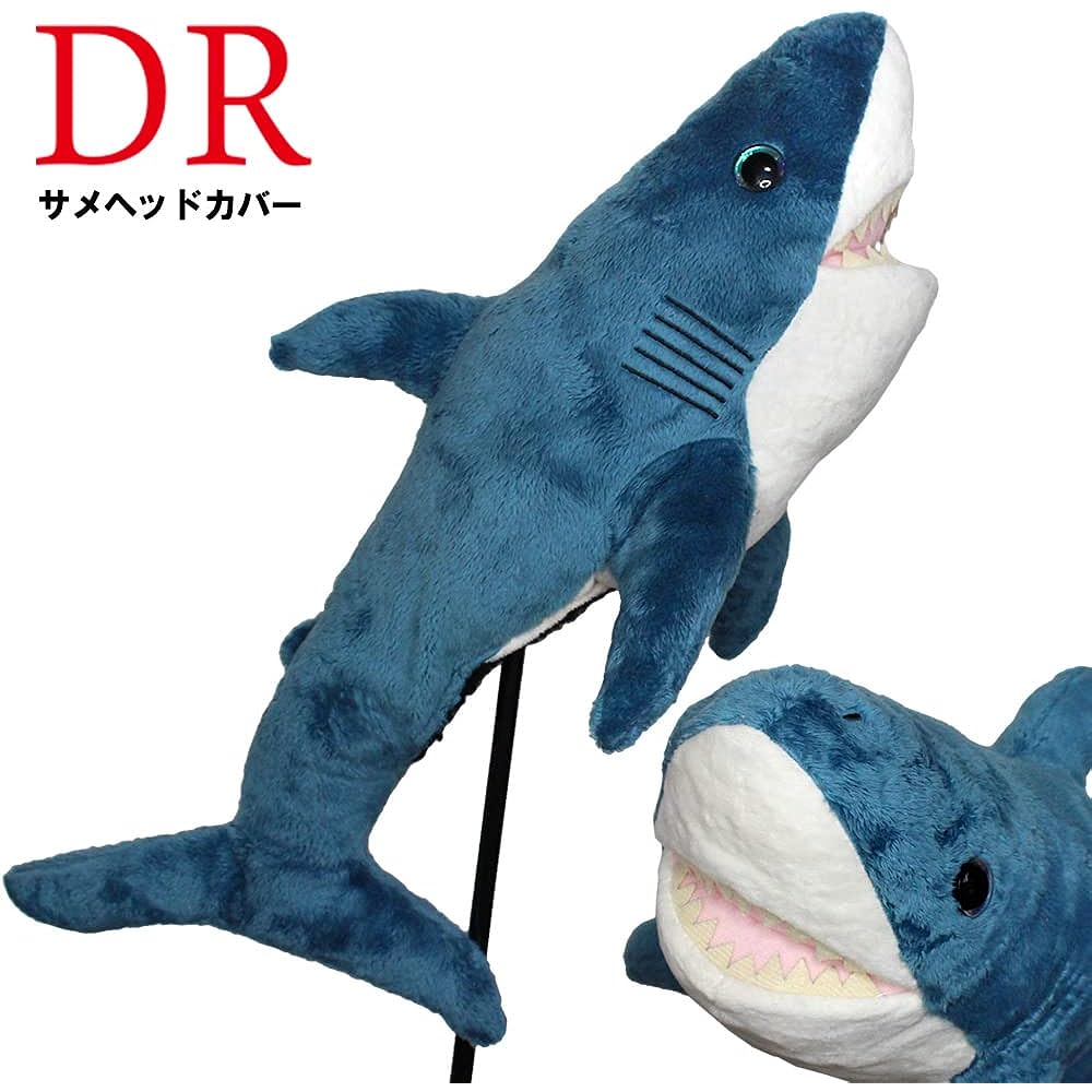 Hokushin Trading Shark Head Cover for Driver OHC0023 Blue