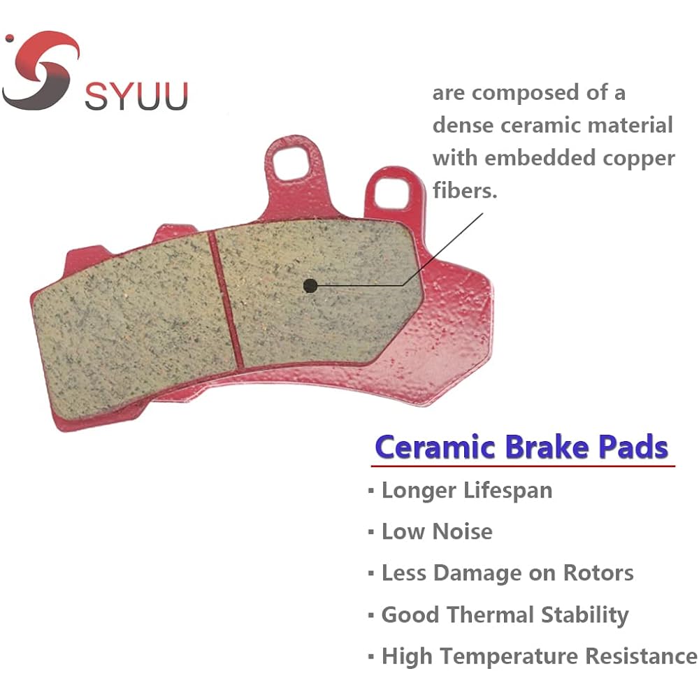 S SYUU Front and Rear Ceramic Brake Pads Compatible with Harley-Davidson Touring FLHXS Street Glide Special FLHTK/FLHTKL Electra Glide Ultra Limited Low 2015 2016 2017 2018 FA409FR