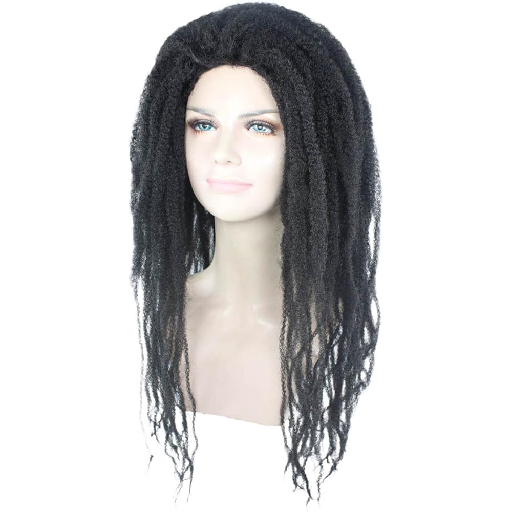 Wigs2you Long Dread Black Hair Wig Lock H-1966 B Series Dance Full Wig Cosplay Finest Natural Wig Men's and Women's Dressing