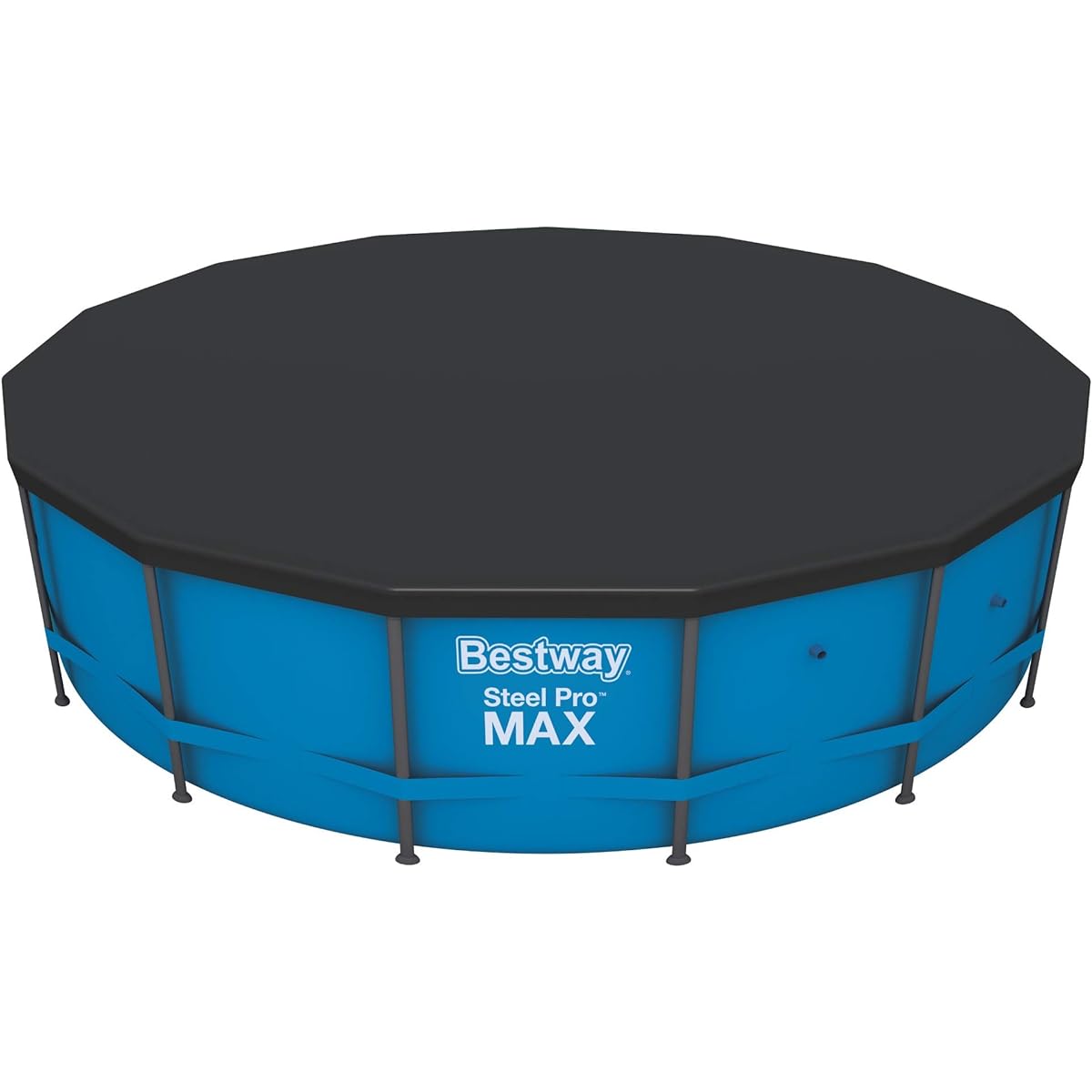 Bestway Flowclear 10ft Round Above Ground Pool Cover, Black