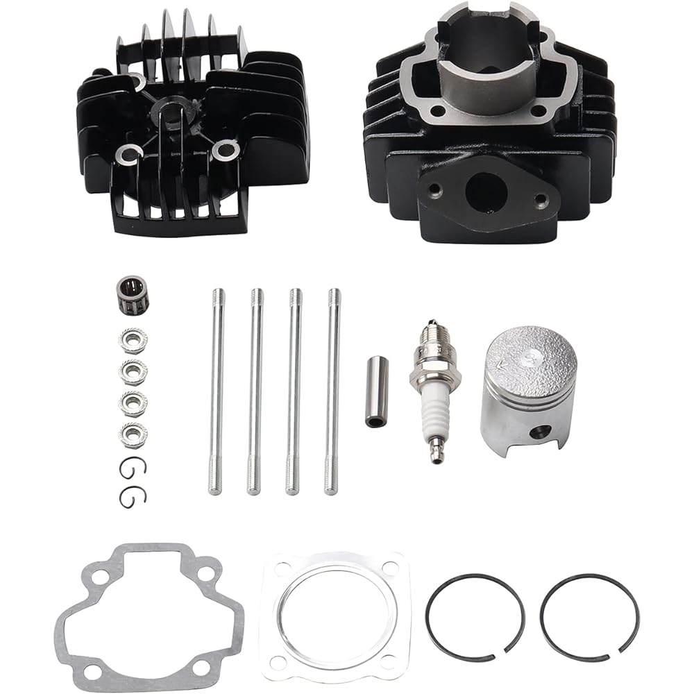 MOFANS 40mm Cylinder Piston Top End Rebuild Kit for Yamaha PW50 1981-2018 YT60 Tri-Zinger 1984-1985 YF60S 4-Zinger 1986 49CC Engine