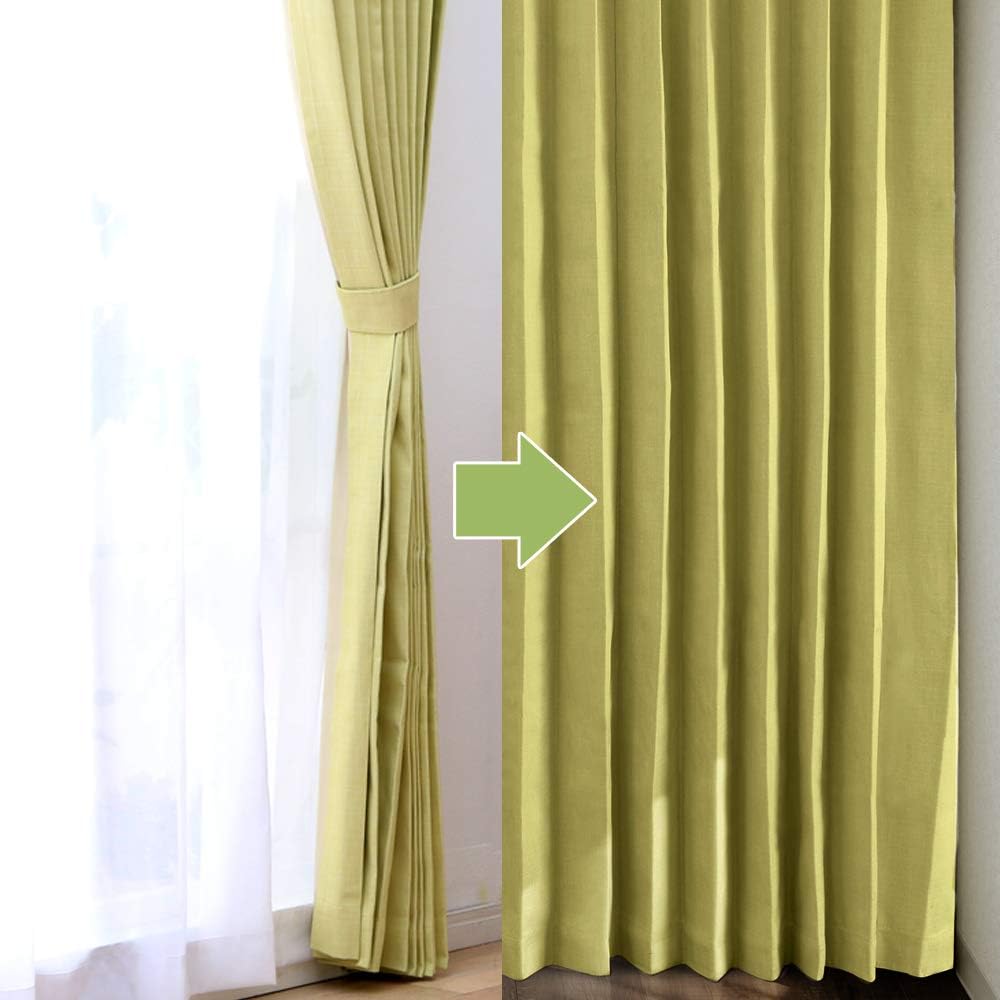 [Choose from 6 colors x 128 sizes] Curtains, Class 1 blackout, insulation, heat retention, soundproofing, washable, shape memory, drape curtains, width 100cm x length 190cm x 2 pieces, beige