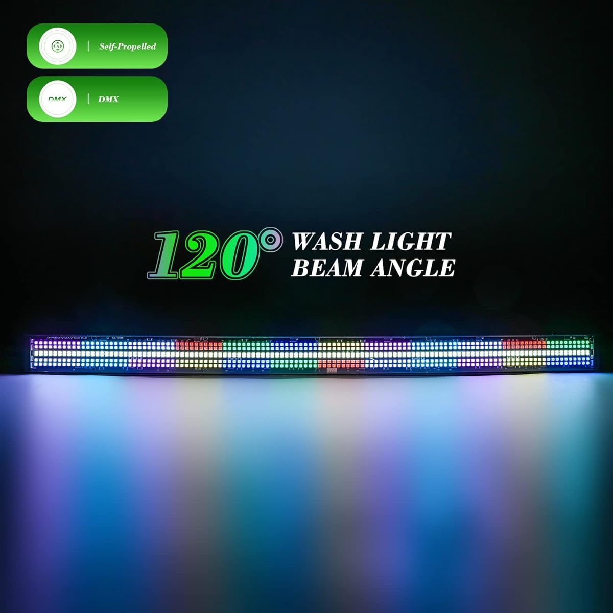 Stage Light Bar 720 LED 150W RGB DJ Light Bar Wall Washer Light DMX Control & Self Propelled Stage Lighting for Indoor Disco Party Church Birthday Bar Wedding
