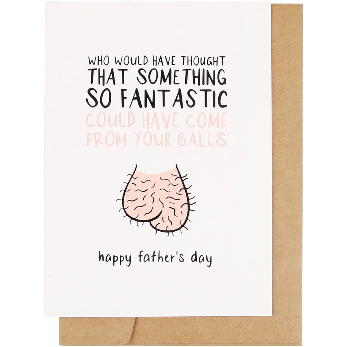 CJ&M Funny Birthday Card for Dad Humorous 5 Star Review Card Son Daughter (BALLS)