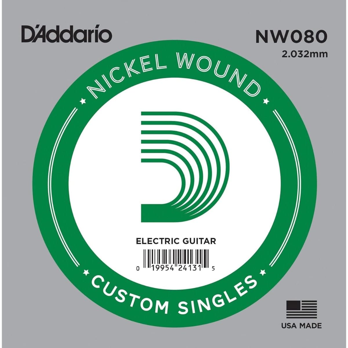 D'Addario Electric Guitar Rose Strings Nickel .080 NW080 Set of 10 [Domestic Genuine Product]