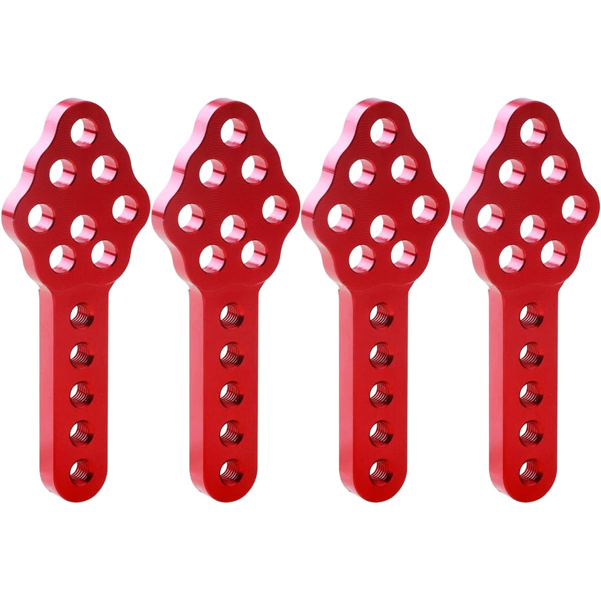 CNC Metal RC Car Shock Absorber Mount Height Adjustment Angle Stand Axial SCX10 90046 D90 D110 RC Crawler Car Truck Model Upgrade (Red)