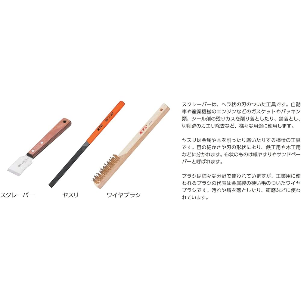Kyoto Machinery Tools (KTC) Ceramic Scraper KZ418 Total Length: 175mm