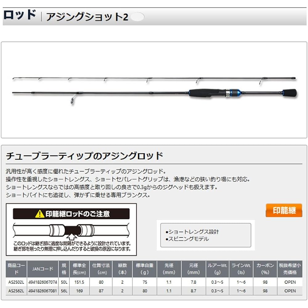 Osaka Fishing Gear (OGK) Ajing Shot 2 56L AS2562L
