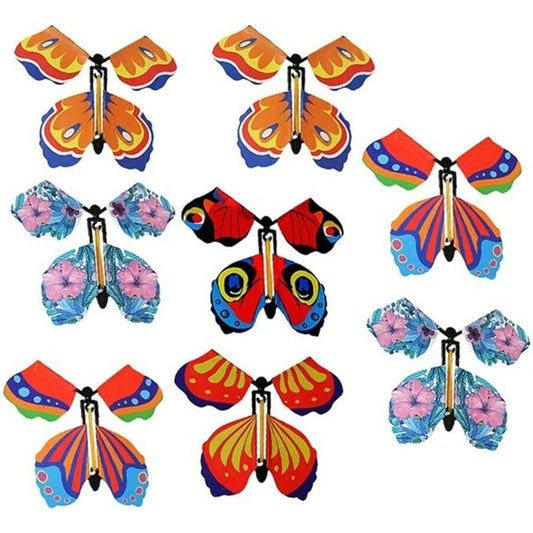 20pcs Magic Flying Butterfly Cards Surprise Wind Butterfly in the Book Magic Show Party Supplies Home Decorations (5.5 inch)