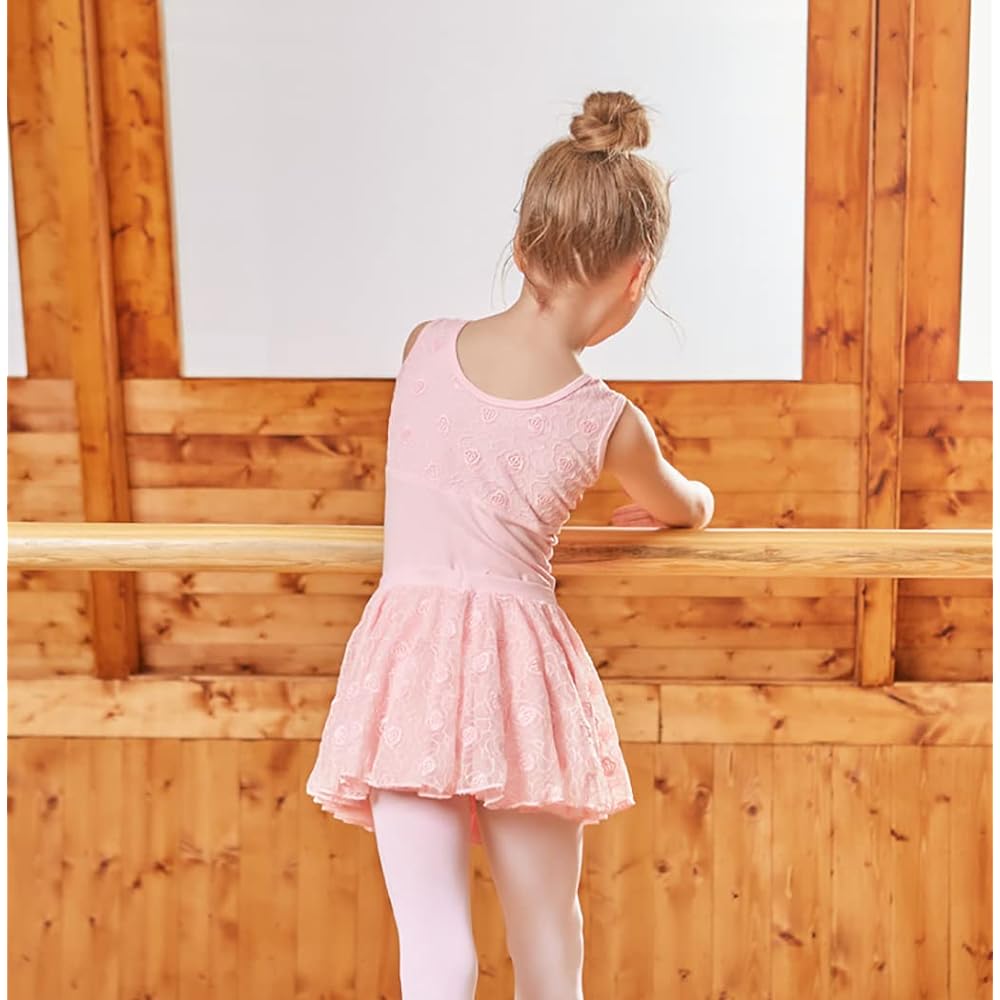 Manana ma9 Silkily 2way Manana Leotard Ballet Children's Skirt Separate Snap Floral Pattern Costume Kids Junior Girls