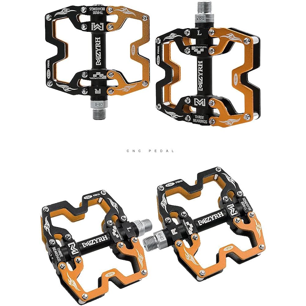 [HAMMARS] Aluminum pedals, left and right set, 3 built-in bearings, chromoly pedal shaft, road bike, MTB, mountain bike, cross bike, mama's bike, light car, city bike, unicycle, BMX, folding, small wheel car, minivelo
