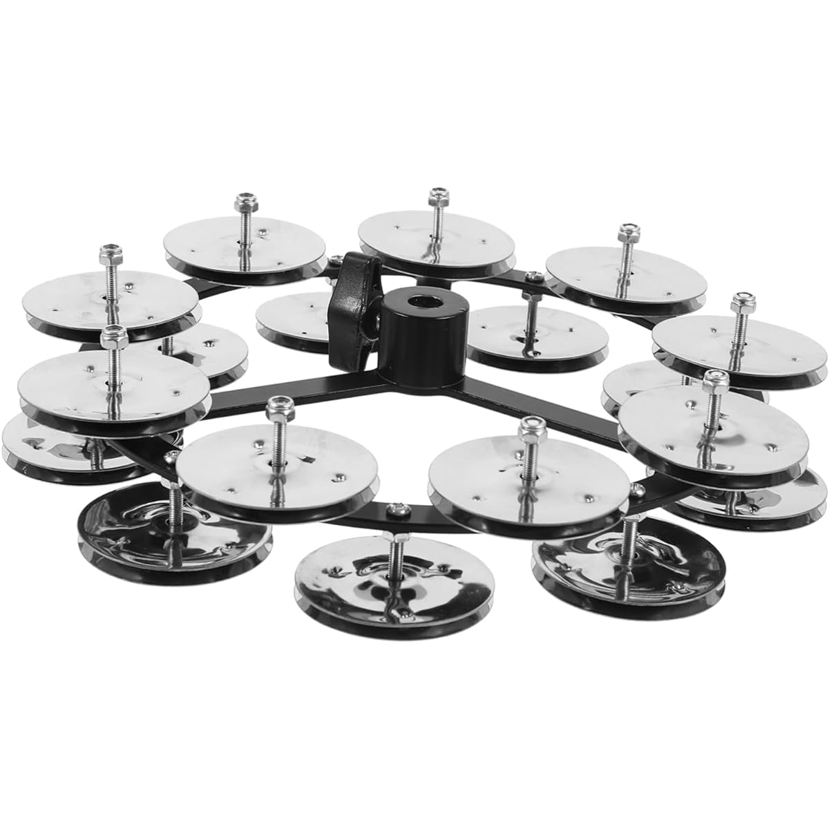 VICASKY 5 Pieces Drum Hanger Hi-Hat Bell Percussion Hi-Hat Tambourine Drum Hi-Hat Accessories Drum Cymbal Hi-Hat Tambourine Drum Cymbal Hi-Hat Tan