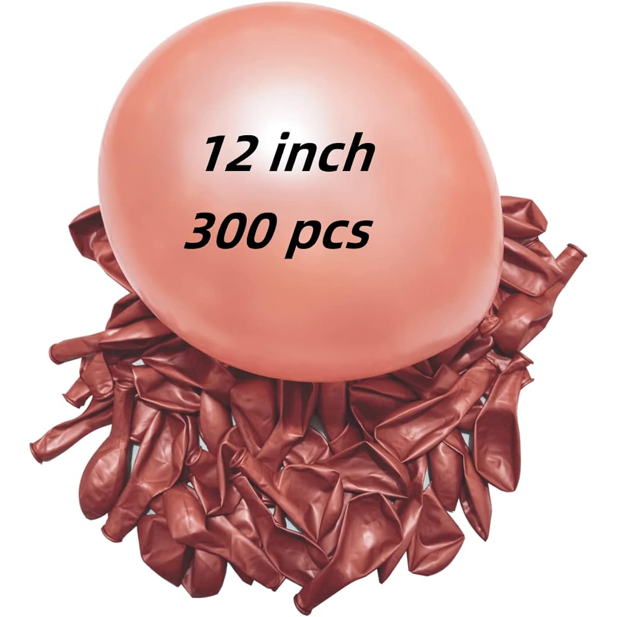 300 Pack Rose Gold Balloons - 12 Inch Rose Gold Latex Balloons - for Various Party Balloon Decorations
