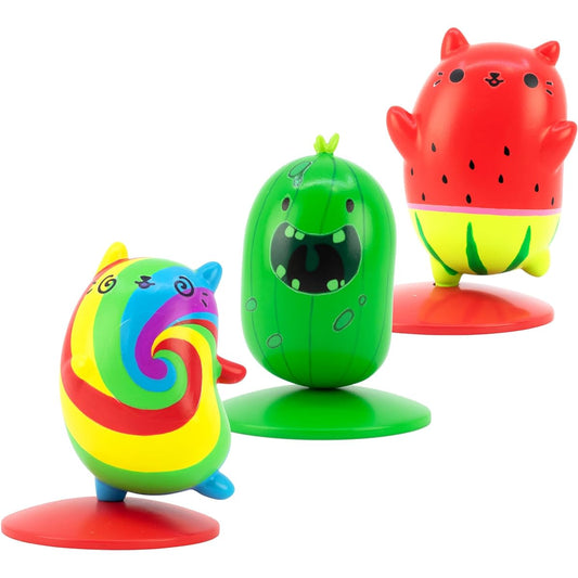CVP Mini Figures 3 Pack | Mini Figures for Kids | Small Animal Figurines | Plastic Collectible Toys for Kids & Adults | For Boys & Girls | Figure Toys | WaterMeow-Lon, Festicat, Frances