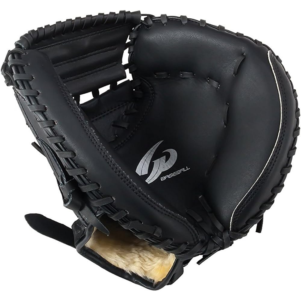 GP Baseball Softball Catcher's Mitt for General Use [Black/Yellow]