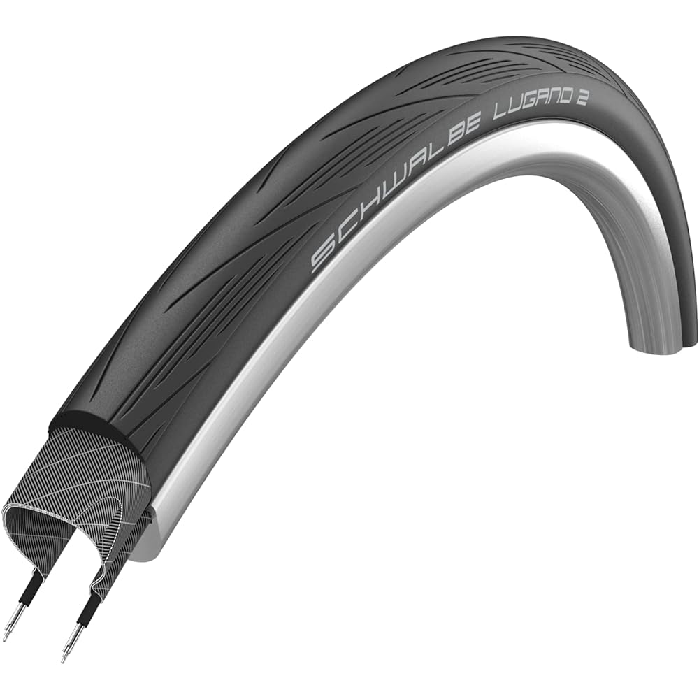 Schwalbe [Genuine] Lugano 2 Endurance 700x25C Clincher Wire Bead 11159024 [Road Entry/Training] Black