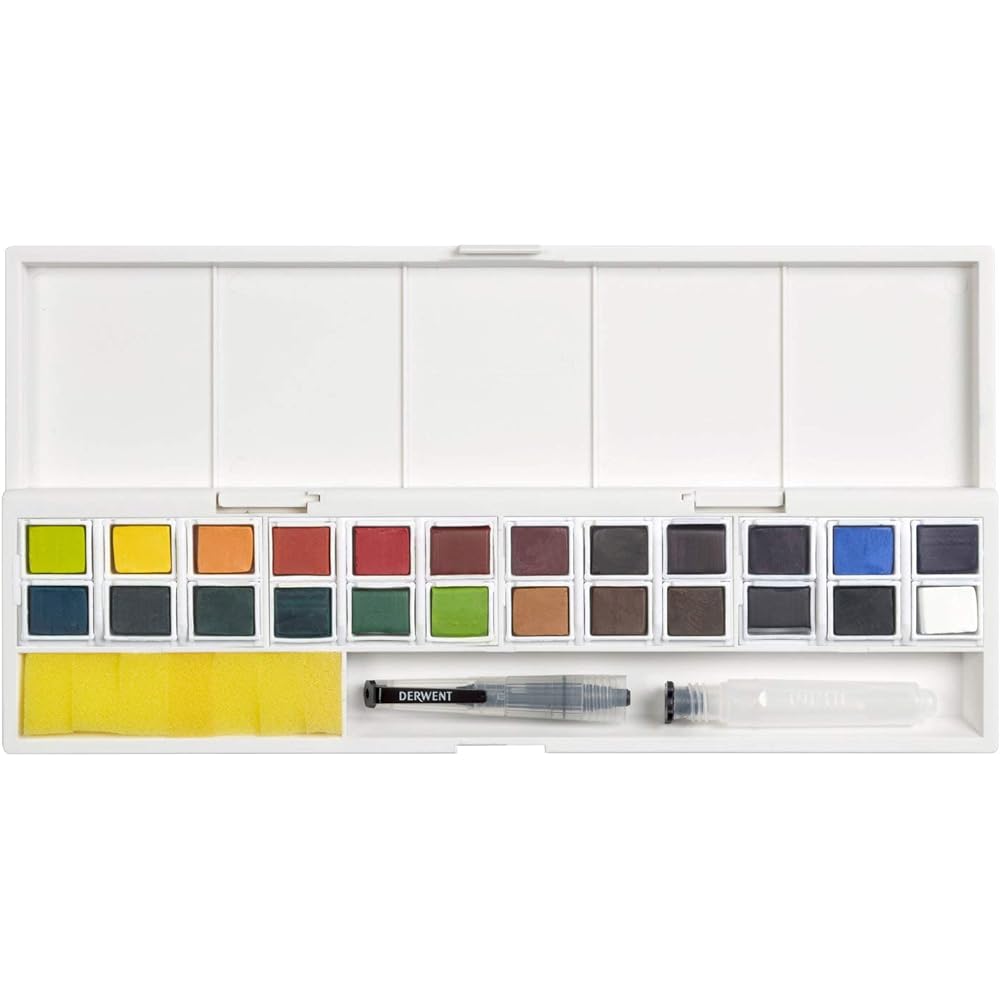 [Domestic regular product] Derwent Inktense Paint Pan Palette 24 colors 2305545