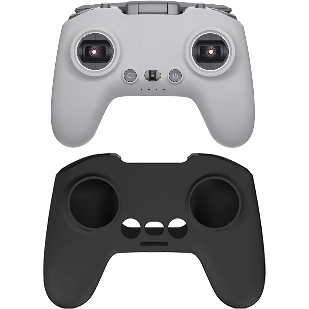 Avata FPV Controller Case for DJI Avata Pro-View Fly Smart Combo FPV Drone Remote Control 2 Protective Silicone Case FPV Controller Cover Skin Black