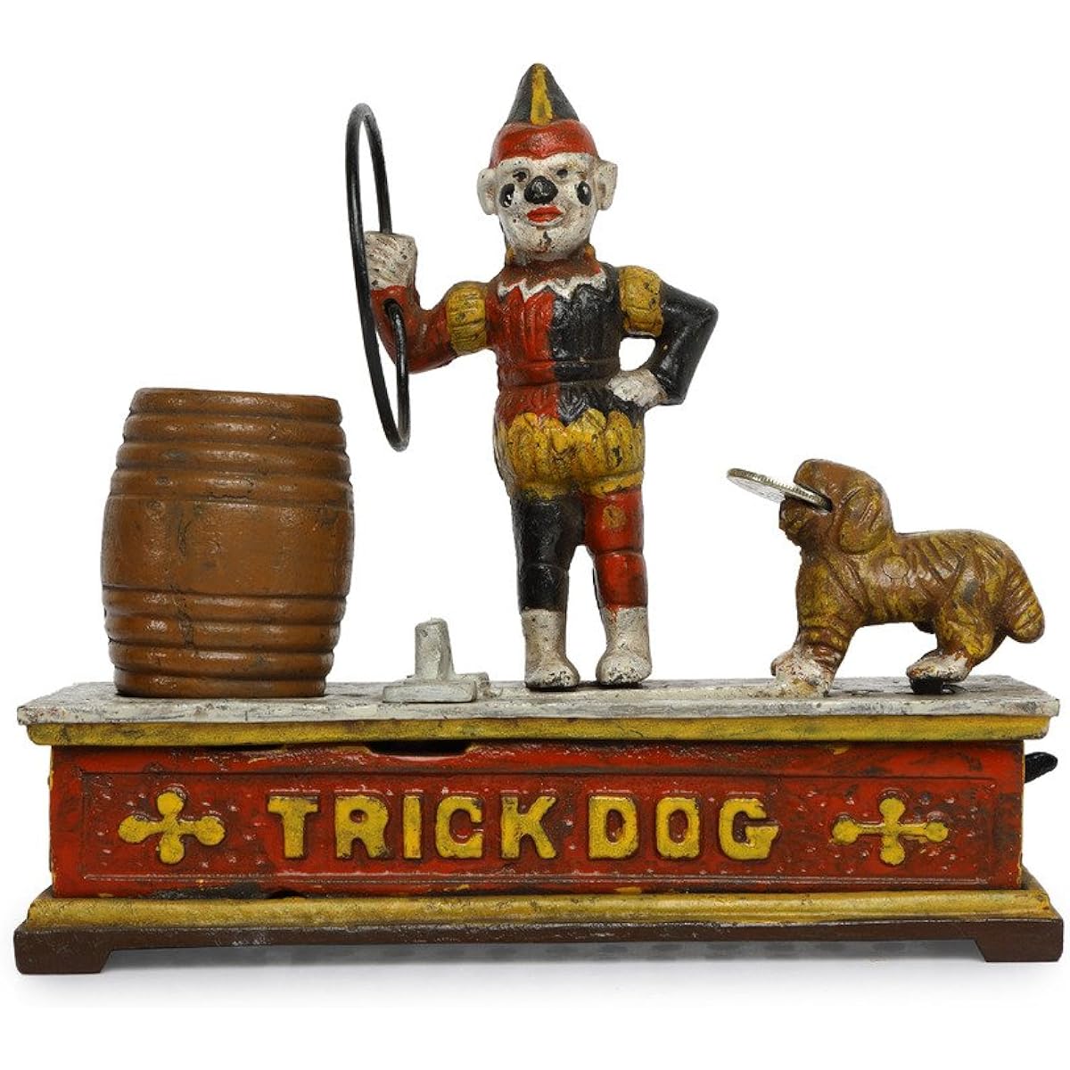 SafeDeals Antique/Vintage Style Cast Iron Mechanical Trick Dog Money Box Piggy Bank