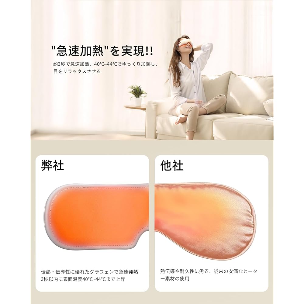 iKristin Eye Warmer [Graphene Heating + 8D Atmospheric Pressure + BT Music] Hot Eye Mask, Rechargeable, 3 Types of Modes, Eye Salon, Size Adjustable, Foldable, Automatic Off Timer, Eye Care, Japanese Voice Guide, Easy to Operate, Japanese Instruction Man
