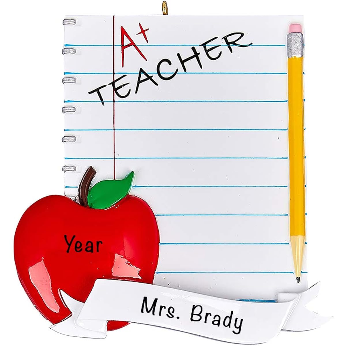Teacher Ornaments 2021 - Custom School Teacher Ornaments for Christmas Tree Cute Polyresin Teacher Appreciation Christmas Decorations - Perfect for Students to Daycare Teachers