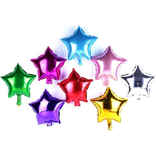 AnnoDeel 50pcs 10inch Star Balloons Foil Balloons Party Mylar Balloons Mixed Colors for Wedding Birthday Decoration