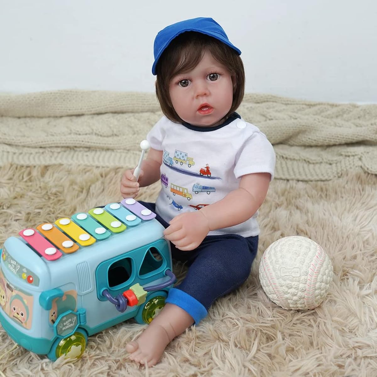 JIZHI Reborn Baby Doll - 18 Inch Lifelike Baby Doll Real Newborn Baby Doll Boy Real Life Baby Doll for Kids