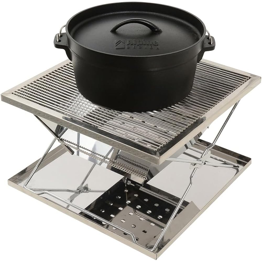 Alpine DESIGN Quick Easy Stainless Steel Fire Stand ./.