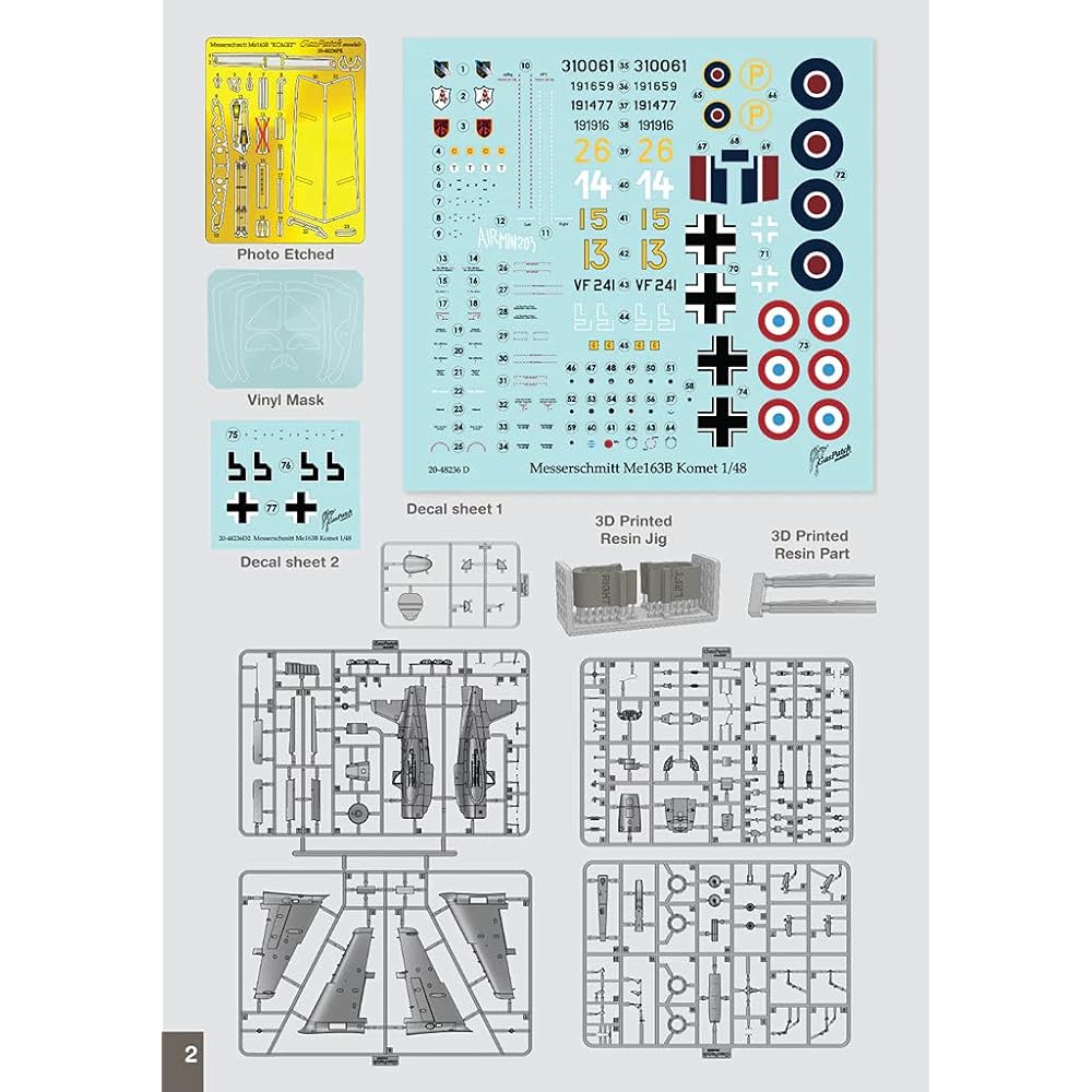 Gas Patch Model 1/48 Luftwaffe Me163B Komet Plastic Model GAS48236