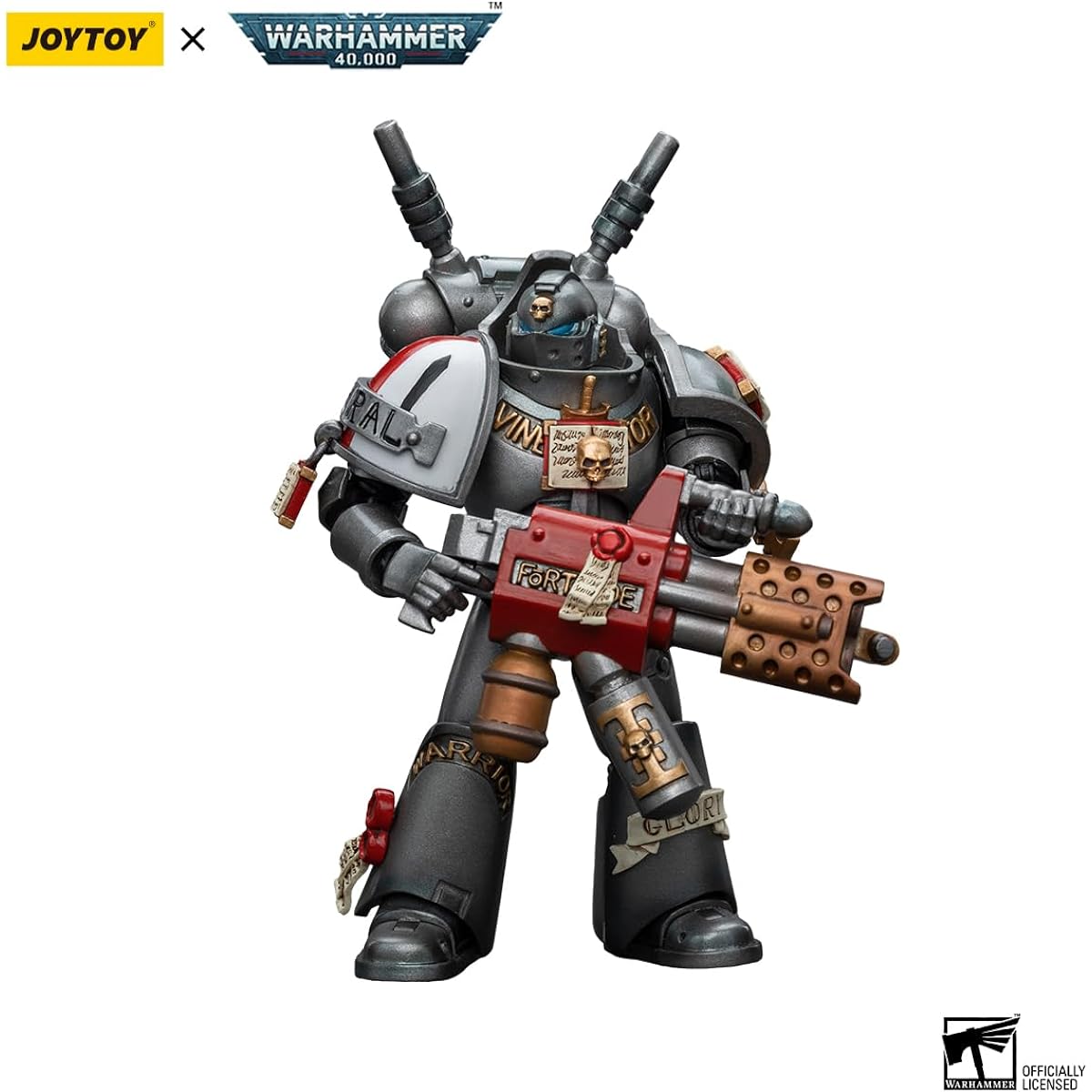 JoyToy Warhammer 40K Space Marine Genuine Licensed 1/18 Grey Knights Interceptor Squad Interceptor with Incinerator Action Figure