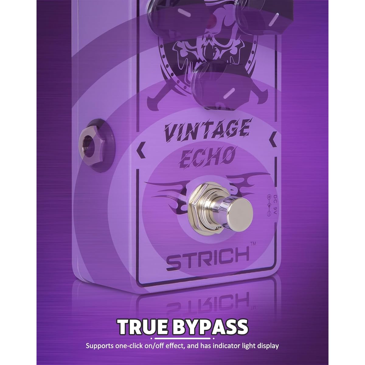 STRICH VINTAGE ECHO Guitar Delay Pedal, Analog Delay Guitar Effect Pedal Vintage True Bypass