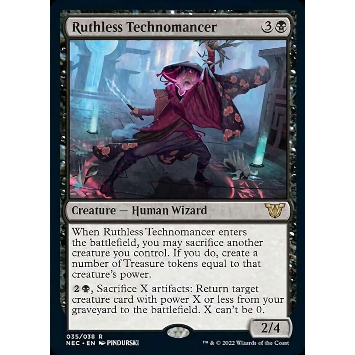 Magic: The Gathering - Ruthless Technomancer (035) - Neon Dynasty Commander