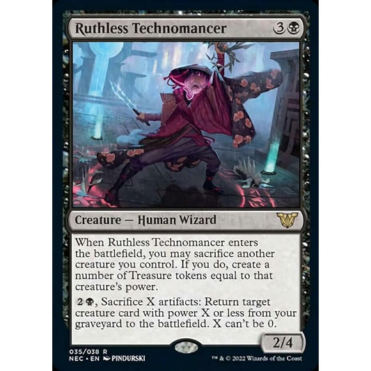 Magic: The Gathering - Ruthless Technomancer (035) - Neon Dynasty Commander