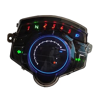 LED Indicator Odometer Fits for LC135 V2 V3 V4 V5 V6 V7 Digital Gauge Instrument LCD Display Motorcycle Speedometer 10V-15V Electronic RPM Indicator