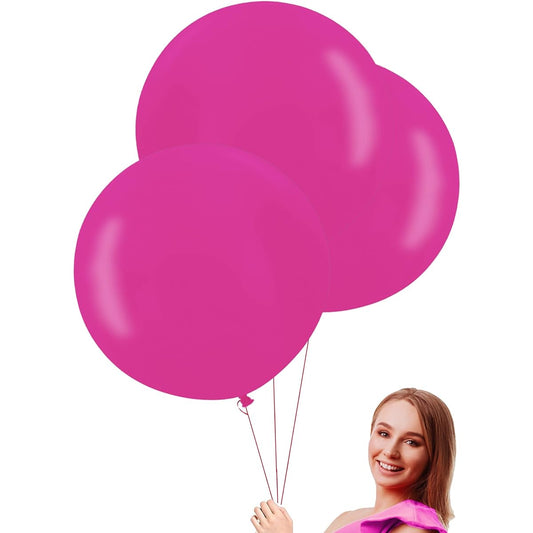 24" Hot Pink Large Loud Balloons, Huge Balloons for Wedding Birthday Baby Shower Birthday Party Decorations