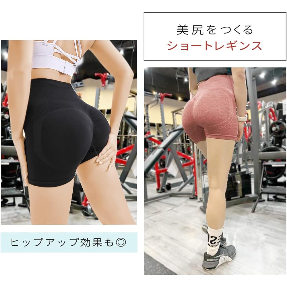 [VeroMan] Short Leggings for Women, Sports, Butt Lifting, Beautiful Butt, Stylish, Muscle Training, Yoga ppi-lef6