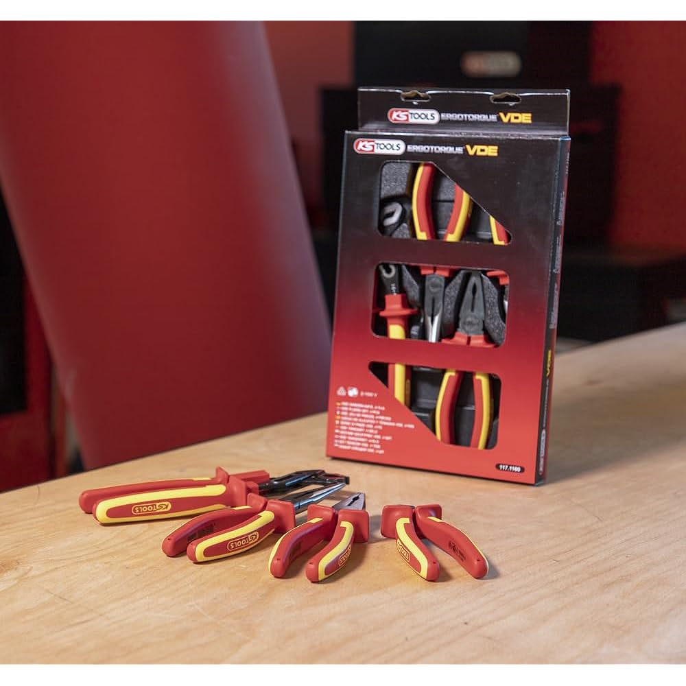 KS TOOLS ERGOTORQUE VDE pliers set 4 pcs variante 1 ERGOTORQUE VDE pliers set 4 pcs variante 1 117.1100