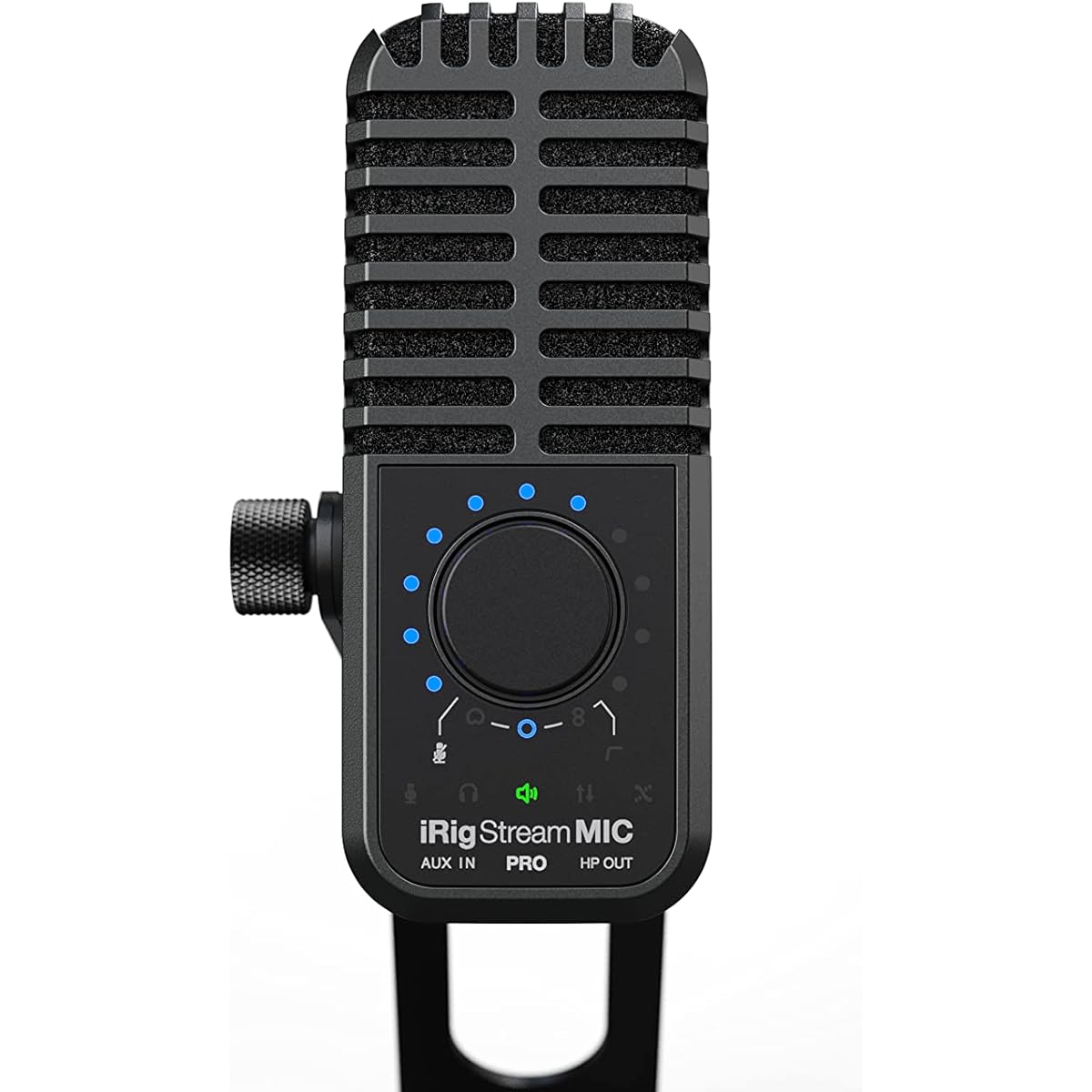 IK Multimedia iRig Stream Mic Pro | Integrated audio interface for iPhone, iPad, Android and USB-enabled computers, perfect for podcasting, vocals, recording and game streaming