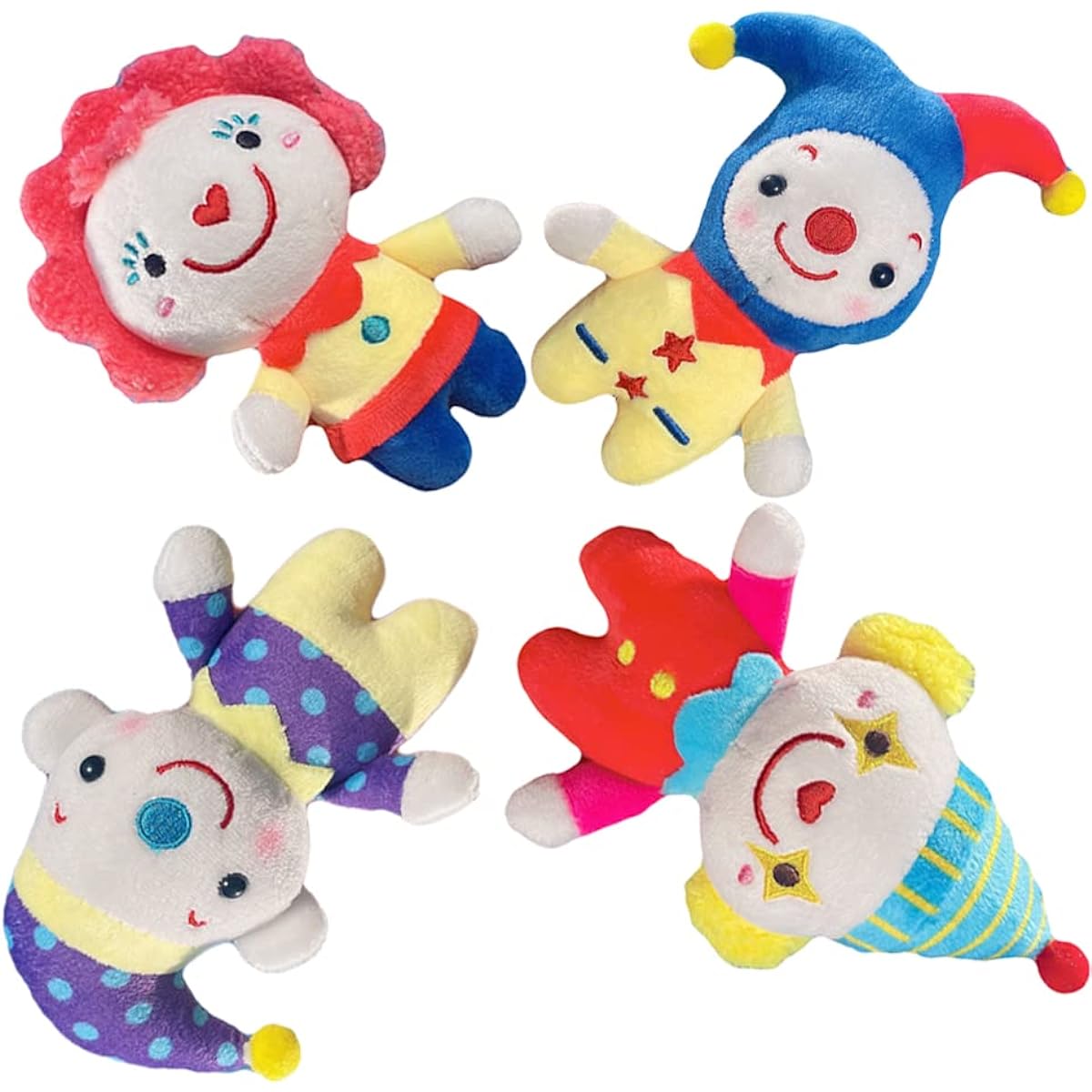 Awcvire Cute Clown Stuffed Animal Doll Mini Circus Clown Plush Pendant Keychain Toy 4.7 Inch Soft Stuffed Animal