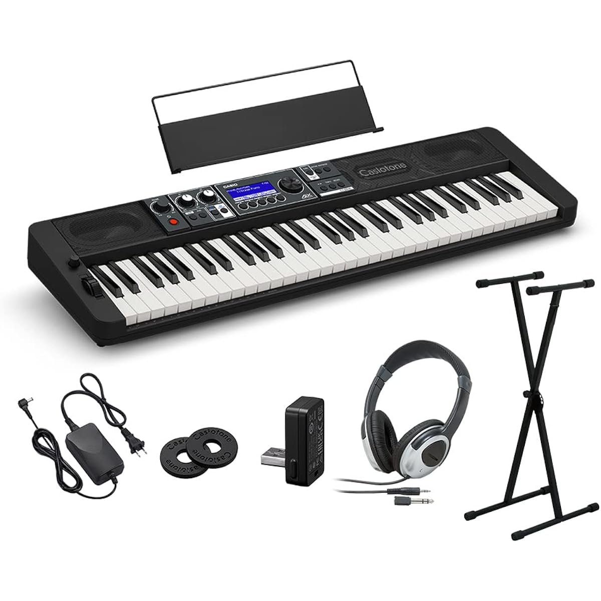 CASIO CT-S500 61-key keyboard, stand and headphone set Casio