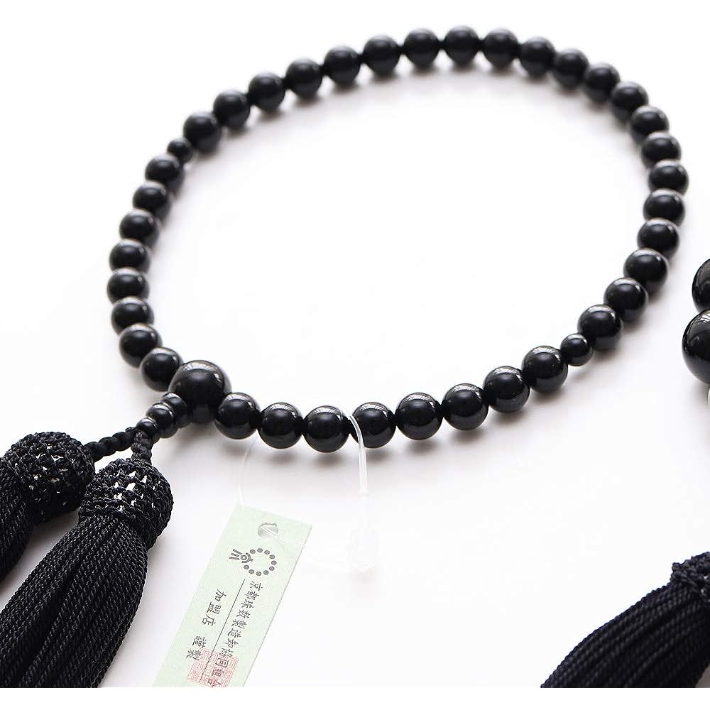 Nenju.com ≪Paired Prayer Beads≫ Prayer beads for men and women, black onyx, pure silk tassels, pair set, informal prayer beads, Kyoto prayer beads, recitation, matching couple gift, marriage, 2000500100031 Prayer bead bag gift!
