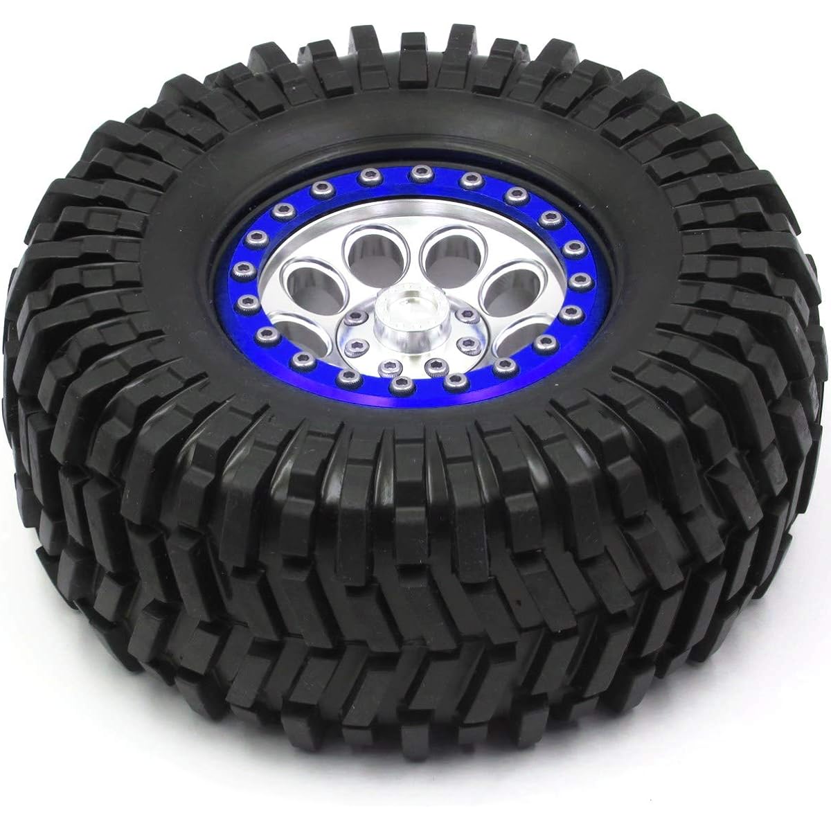 RC Crawler 2.2 Mud Terrain Tires 4 Sticky Tires Height: 125mm Aluminum Alloy 2.2 Beadlock Wheel Rim Hexagon 12mm