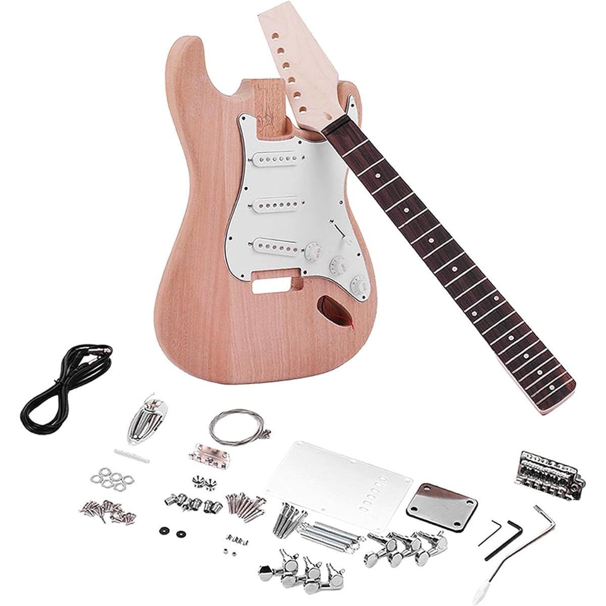 Unfinished Electric Guitar Kit Replacement Set for ST Gifts