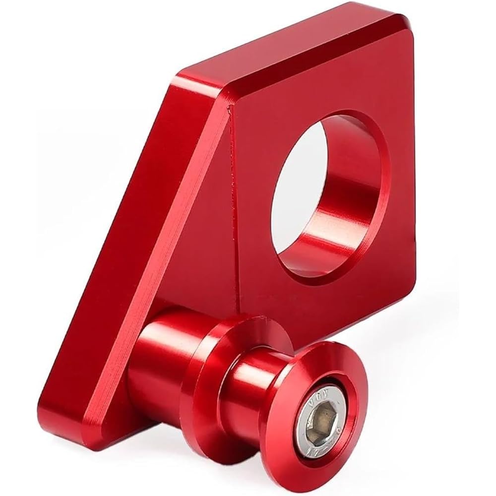 Stand Screw Slider Motorcycle Chain Rocker Arm Spool Slider Bracket Adjuster Adjuster Slider Suitable for Yamaha MT-10 2016-2020 (Color: Red)
