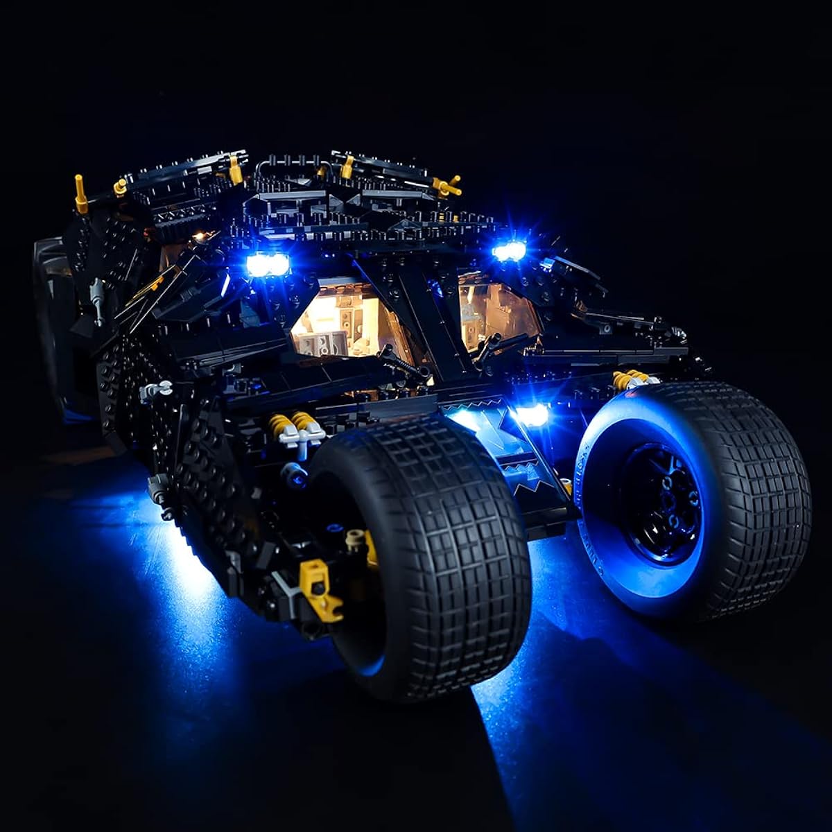 Kyglaring LED Lighting Kit for Lego DC Batman Batmobile Tumbler Building Kit and Light Set Compatible with Lego 76240 Brick Model - No Lego Set (RC Sound Version)