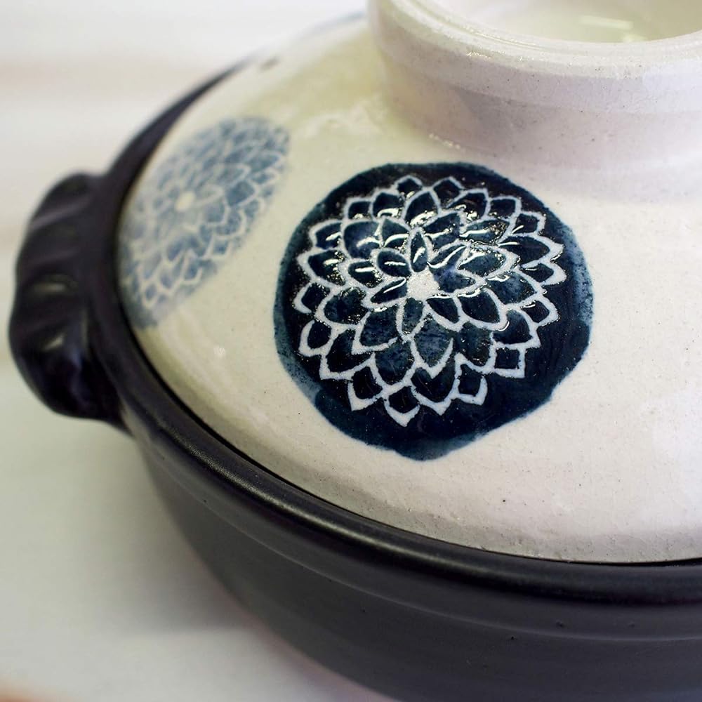 CtoC JAPAN Select Earthen Pot Multi No. 6 M0772 IH Compatible Indigo Dyed Dahlia Banko Ware Made in Japan